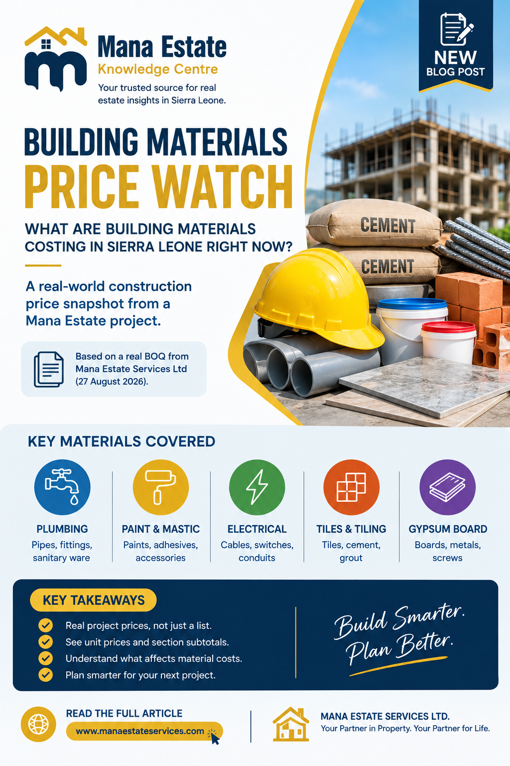 BUILDING MATERIALS PRICE WATCH: WHAT ARE BUILDING MATERIALS COSTING IN SIERRA LEONE RIGHT NOW?